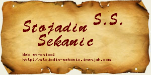 Stojadin Sekanić vizit kartica